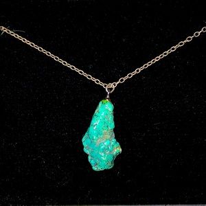 Turquoise chunk necklace